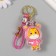 Trick rubber with carbine, strap "Girafics in the pink sweatshirt" 7x4x3 cm
