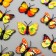 Magnet Plastic "Butterfly Single Wings Yellow" 4.5 cm