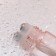 Window bottle for perfume, with a metal roller, 10 ml, pink/pink gold color