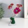 Souvenir from the evil eye "Blooming tree. Elephant with a mitin of gold" silver, pink 18.5x6x17 cm