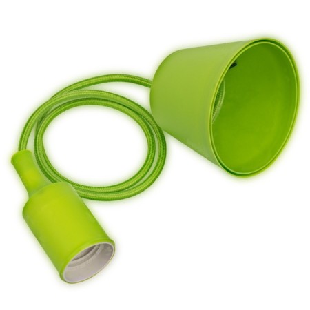 Cartridge E27 Silicone with a cord 1 m green rexant-2