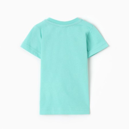 T -shirt for a boy, menthol color, height 80 cm-3