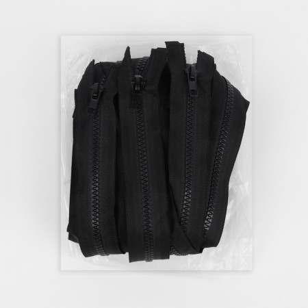 Lightning "Tractor", No. 5, connective, 2 runners, automatic locks, 90 cm, black color-2