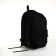 School backpack from textiles on lightning, 7 pockets, black color
