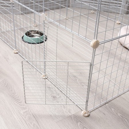 The aviary 24 Metallic sections, 210 x 210 x 35 cm, (link 35 x 35 cm), white-3