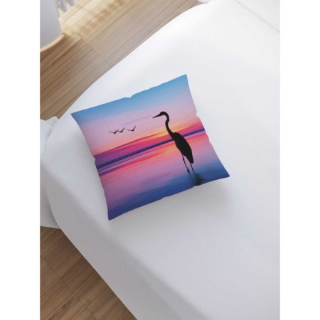 Pillowess decorative "Lonely crane", on a zipper, size 45x45 cm-1