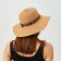 Women's hat with a leopard strap minaku brown color, river 58