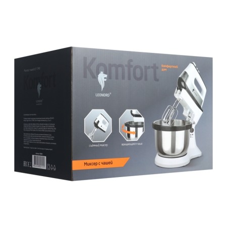 Mixer Leonord Le-1740, Landing/Stationary, 600 W, 4 L, 5 speeds, "Turbbo" mode, white-5