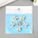 Decor for creativity plastic "Flower with pearls" set of 6 pcs 2x2 cm