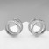 Earrings Metal "Chord" two circles, color silver