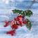 Decor "Winter charm" apple berries Greens on a branch 25 cm