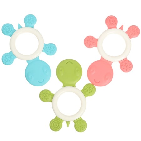 Silicon “Turtle” teething, mix color, crush me-18