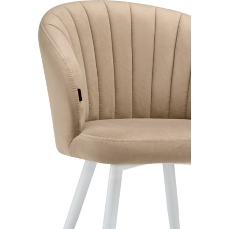 Banbu Velutto 05 Metal/velor, white/beige 54x50x76 cm.-6