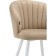 Banbu Velutto 05 Metal/velor, white/beige 54x50x76 cm.