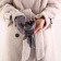 Gloves are female, dimensionless, without insulation, the color is light gray