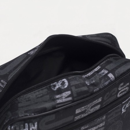 Lightning cosmetic bag, external pocket, pen, black color-2