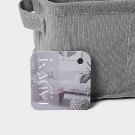 Organizer for linen LADOM, 4 cells, 20.5 × 20.5 × 12 cm, color gray color-5