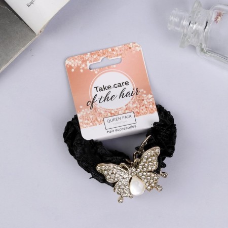 Hair elastic band "Lavin" (set 2 pcs) butterfly, 4.5 cm