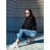 Women's pants is ISEE, size 44-46, blue color