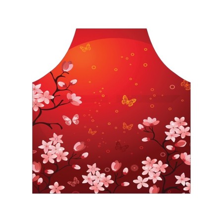 Apron kitchen with a photo print "Sakura in Japan", adjustable, size OS-2