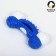 Two -layer toy (hard and soft plastic) "curved bone", 13 cm blue