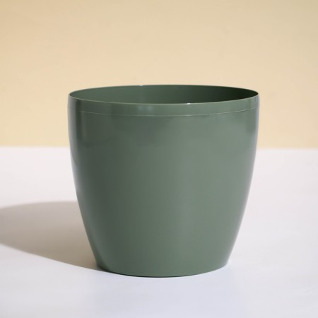 Flower pot, d = 17 cm, 2.7 l, plastic, green sage