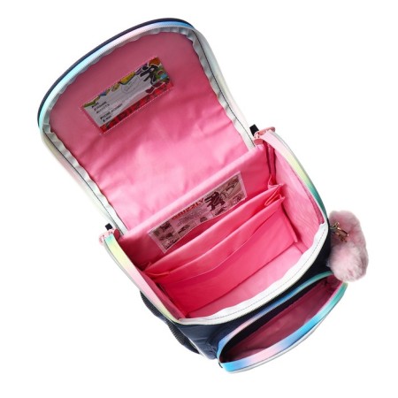 School standard, 33 x 25 x 13 cm, Grizzly, + bag for shoes, plush, blue-7