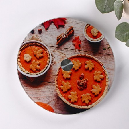 Glass stand for a cake rotating Daula "Autumn Pie", D = 24 cm-1