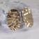 Earrings Metal "Atmosphere" pebbles, color gold