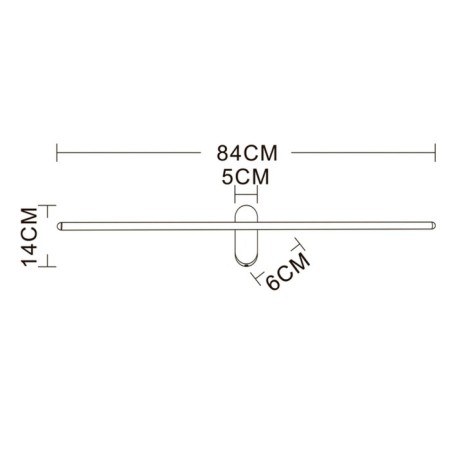 Decorative backlight by Arte Lamp Prima A2028AP-1PB, LED, 8 W, 14x6x84 cm, 460 lm, copper-3