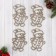 Jewelry decoration "Brilliant Snowman" (set 4 pcs) 7x11 cm, gold