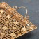 Serving tray "Golden flowers", 50 × 29 × 6 cm, gold color