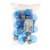 LED lamp, G45, E27, 1.5 W, for BelT-LITA, Transparent, Blue, set 10 pcs