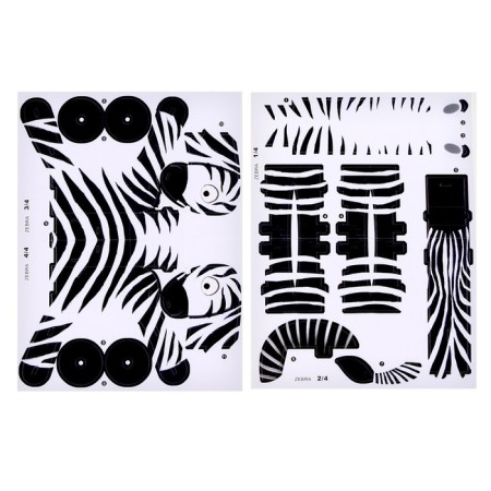 Set for creativity Sector 3d figures "Zebra"-1