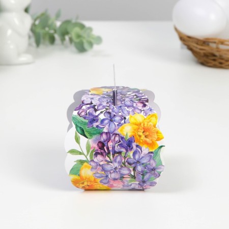 Gift box for the egg "Spring flowers" on Easter, 25 × 30 cm.-3