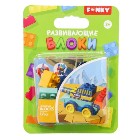 CHARACTOR Children's Funky Toys "Tank", with large blocks, 17 details-1