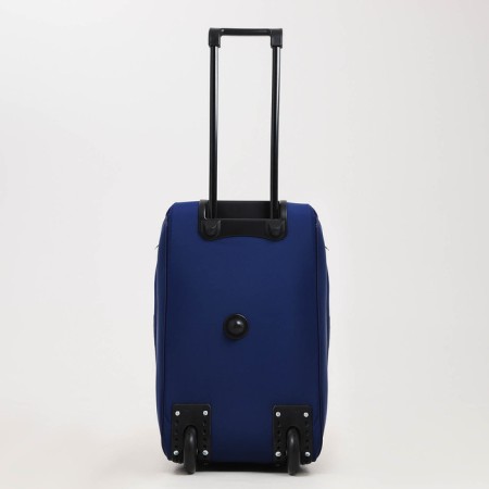 Road bag on wheels, lightning department, outer pocket, blue color-3