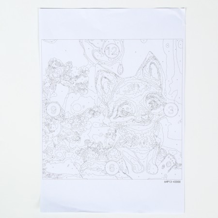 Watch painting by numbers "Fox in the forest", 30 x 30 cm-5
