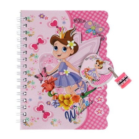 Notebook in a gift box, on a lock, A6, 50 sheets, a line, "Flea", mix-1