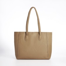 Zipper bag with lightning, beige color