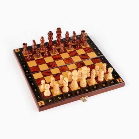 Handing chess wooden, 30 x 30 cm, "tour" King H-8 cm, pawns-3.5 cm-1