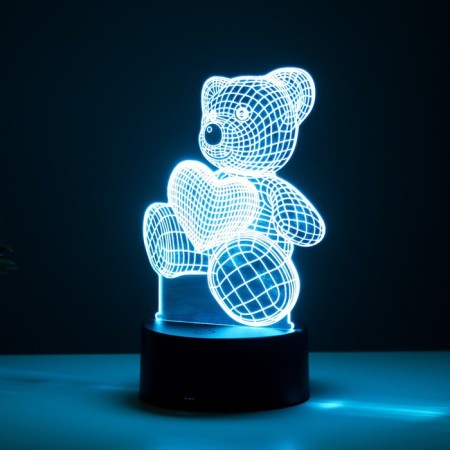 Touchscreen lamp "Mishutka" LED 7 colors USB/from Black Black Black Risalux-7