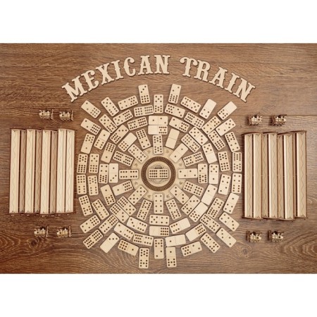 Board game 3D dominoes "Mexican train" EWA-13