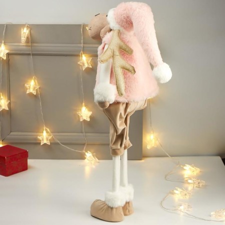 Interior doll "Losik in pink fur vestar" 85x15x27 cm-3