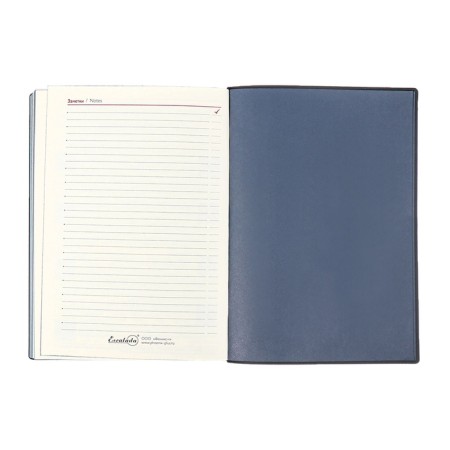 Dated 2025 diary, Escalada, A6+ 176 sheets, soft cover, artificial leather, pancake embossing, tinted block 70 g/m2, gray-13