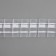 Curtain tape, organza, 4 cm, 10 ± 1 m, transparent/white color