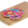 An envelope for money with a decorative element "Happy Birthday!" embossing, bouquet, 16.5x8.5 cm