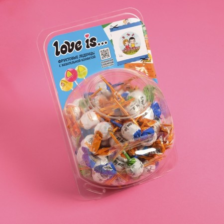 Love IS Caramel, with filling, mix of tastes, sphere, 17.5 g