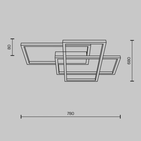 Ceiling Lamp Maytoni Mod015CL-L80GK, LED, 3x78 W, 670x780x80 mm, 4300 lm, gold-5