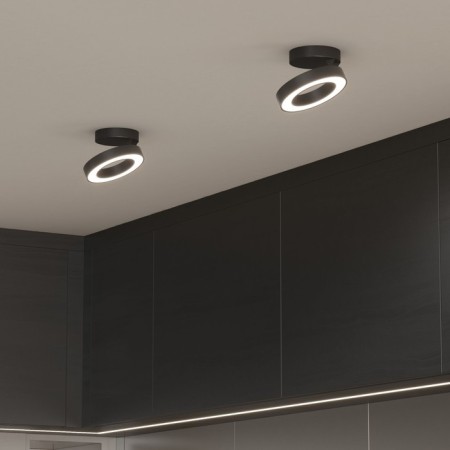 Lamp ceiling Elektrostandard, Spila LED 12 W, 135x135x80 mm, IP20, black color-1